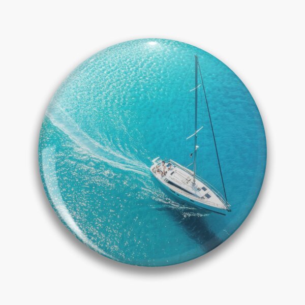 Item preview, Boat gliding on clear waves designed and sold by anytka.