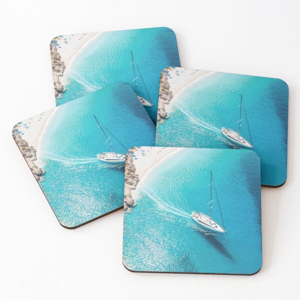 Item preview, Boat gliding on clear waves designed and sold by anytka.