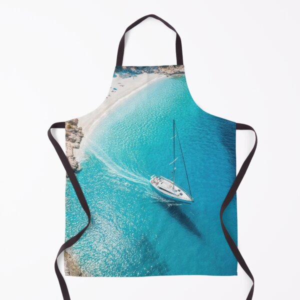 Item preview, Boat gliding on clear waves designed and sold by anytka.