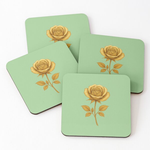 Item preview, Elegant Golden Rose Minimalist Sticker designed and sold by Artiqa522.