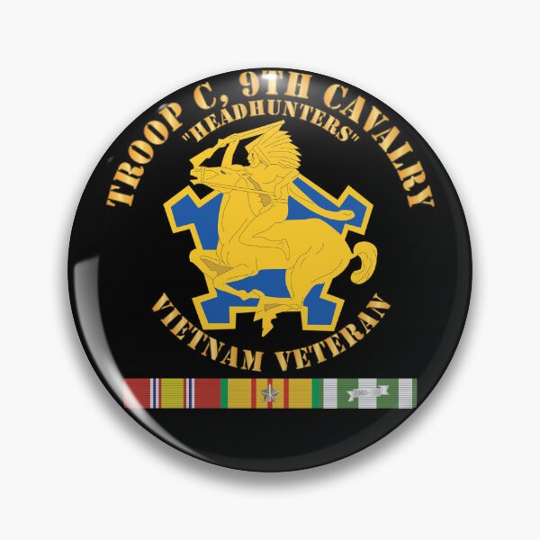 Item preview, Army - Troop C, 9th Cavalry - Headhunters - Vietnam Vet w VN SVC - V1 X 300 designed and sold by Military Insignia Products.