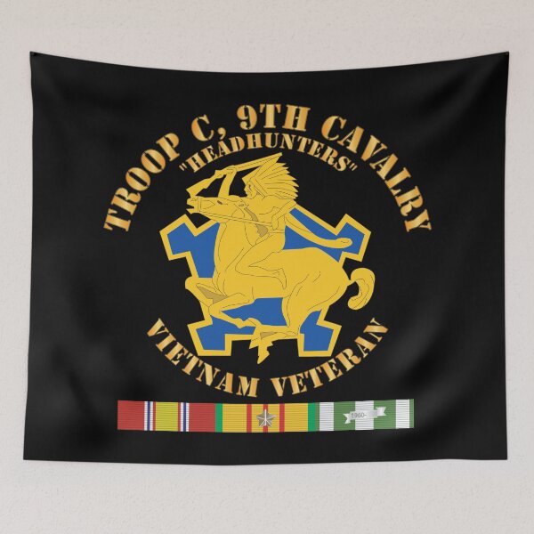 Item preview, Army - Troop C, 9th Cavalry - Headhunters - Vietnam Vet w VN SVC - V1 X 300 designed and sold by Military Insignia Products.