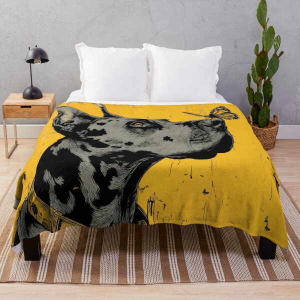 Item preview, Great Dane with butterfly | Gentle animal motif | Friendship between dog and nature designed and sold by drizzd.