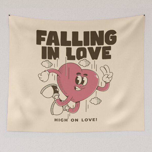 Item preview, Falling in Love Retro Cartoon Heart Character Design designed and sold by adipra.