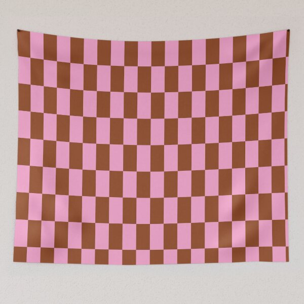 Item preview, Pink and Brown Rectangle Checkerboard designed and sold by HappyStance.