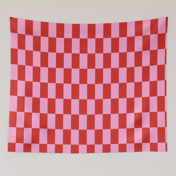 Item preview, Pink and Red Rectangle Checkerboard designed and sold by HappyStance.