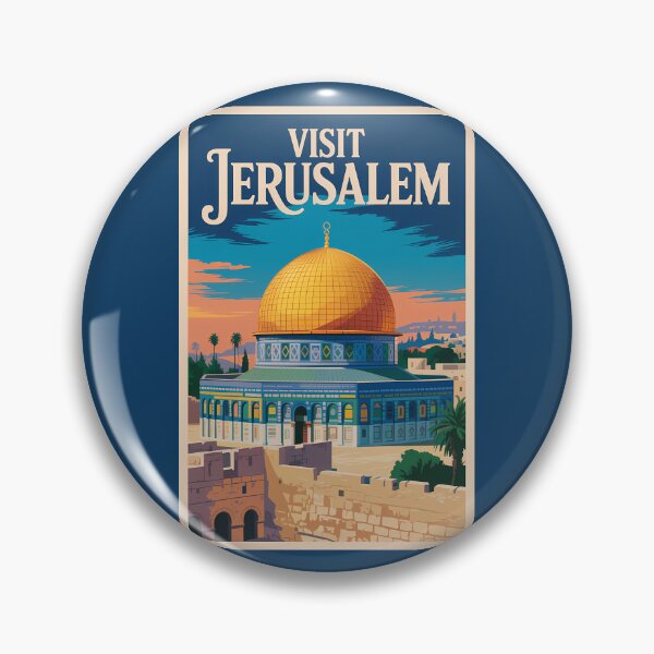 Item preview, Jerusalem Israel Illustration Travel Art Vintage designed and sold by KrisSidDesigns.