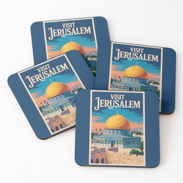 Item preview, Jerusalem Israel Illustration Travel Art Vintage designed and sold by KrisSidDesigns.