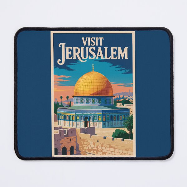 Item preview, Jerusalem Israel Illustration Travel Art Vintage designed and sold by KrisSidDesigns.