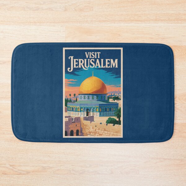 Item preview, Jerusalem Israel Illustration Travel Art Vintage designed and sold by KrisSidDesigns.