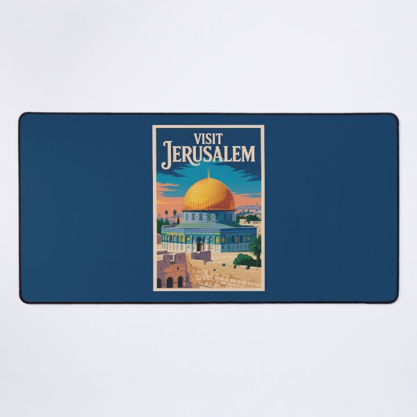 Item preview, Jerusalem Israel Illustration Travel Art Vintage designed and sold by KrisSidDesigns.