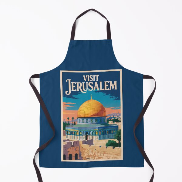 Item preview, Jerusalem Israel Illustration Travel Art Vintage designed and sold by KrisSidDesigns.