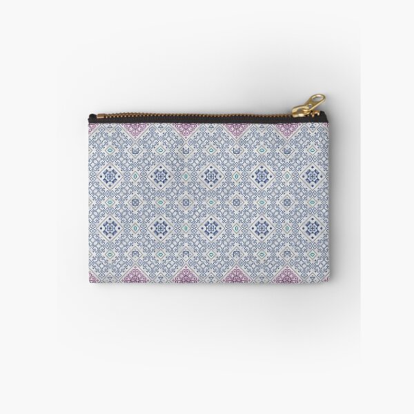 Item preview, Intricate cross-stitch pattern with blue and burgundy diamond motifs designed and sold by juthamas8426.