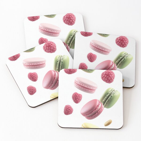 Item preview, Bright macarons & raspberries designed and sold by anytka.
