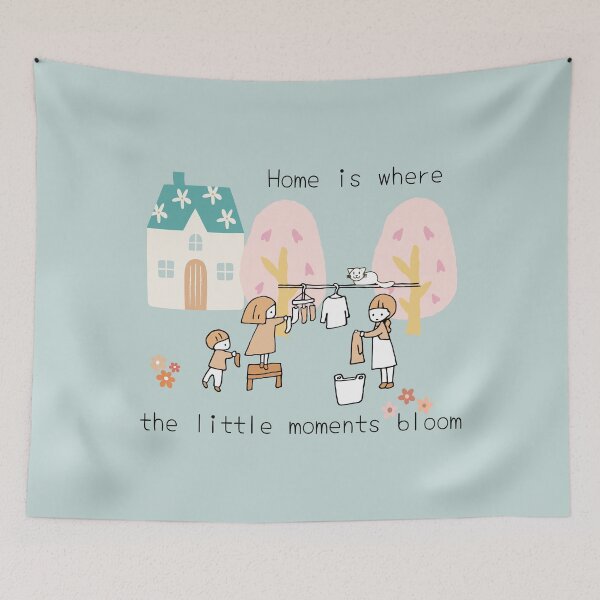 Item preview, Home Is Where the Little Moments Bloom – Wholesome Family Life Design designed and sold by TheBeeKindSpace.