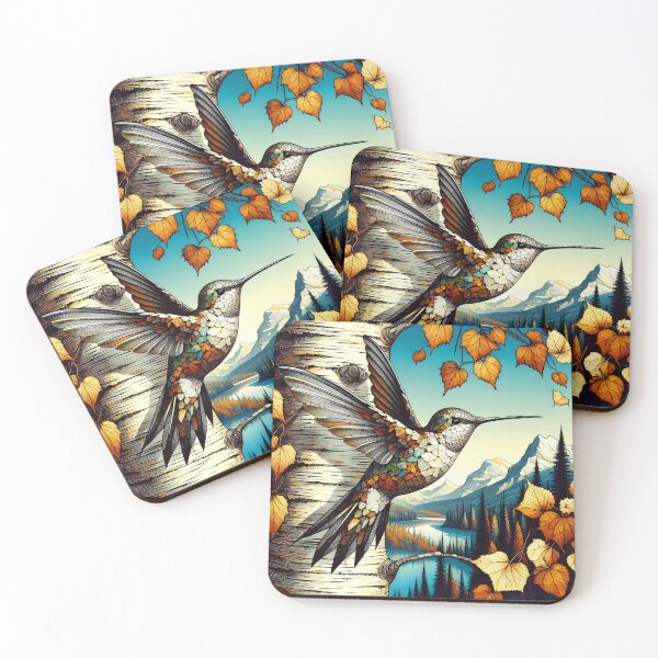 Item preview, Birchbark Hummingbird, Ai Generated Art  designed and sold by ACC .