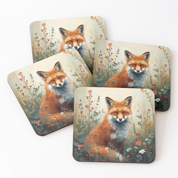 Item preview, Autumnal Red Fox in Grass designed and sold by JulieSouster.
