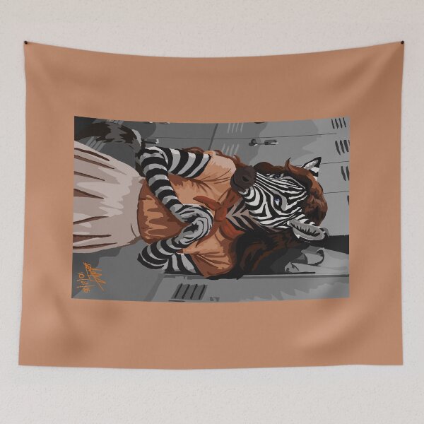 Item preview, Slightly Apprehensive Zebra Cheerleader designed and sold by KlakkDrawsStuff.