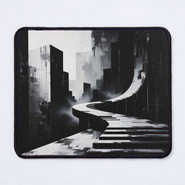 Item preview, Piano Pathways – Between urban silence and futuristic longing in monochrome dreamscapes designed and sold by FotoworldEdel.