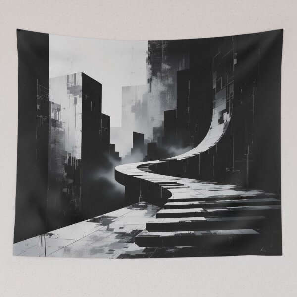 Item preview, Piano Pathways – Between urban silence and futuristic longing in monochrome dreamscapes designed and sold by FotoworldEdel.