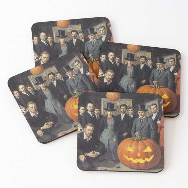 Item preview, Family Halloween Celebration with a Big Pumpkin designed and sold by M-Y-A-R-T-.
