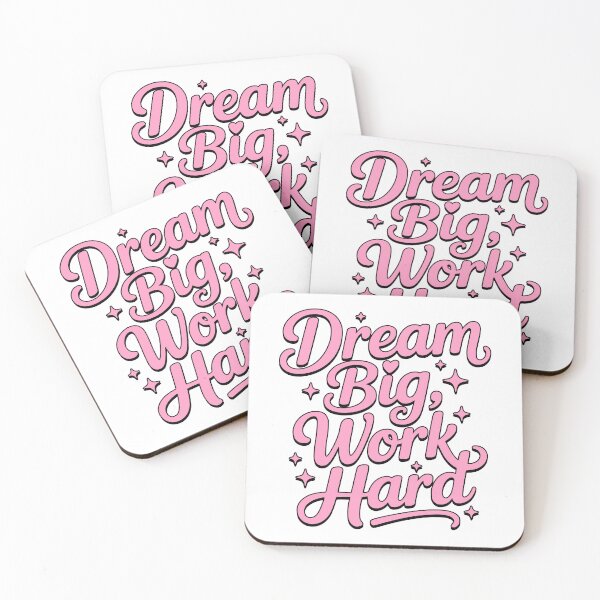 Item preview, Dream Big Work Hard! Inspirational Girly designed and sold by PMCreative.