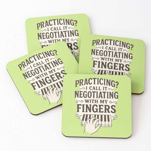 Item preview, Piano Humor Vintage Quote – Negotiating With My Fingers designed and sold by Tender Flower Clothing.