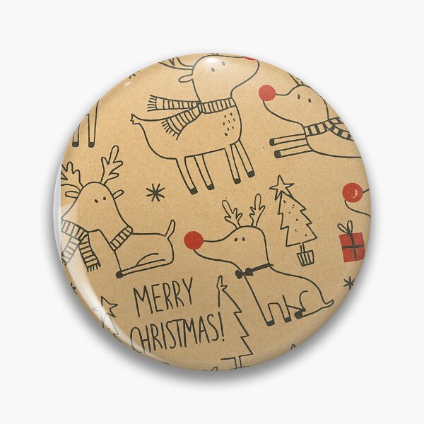 Item preview, Kraft Paper Reindeer Pattern designed and sold by MissSparklesAI.
