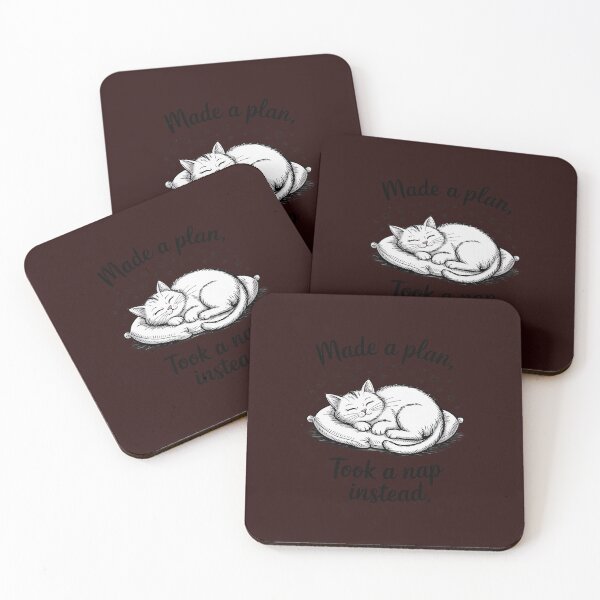 Item preview, Made a Plan Took a Nap Instead Funny Cat designed and sold by JulienAureo.