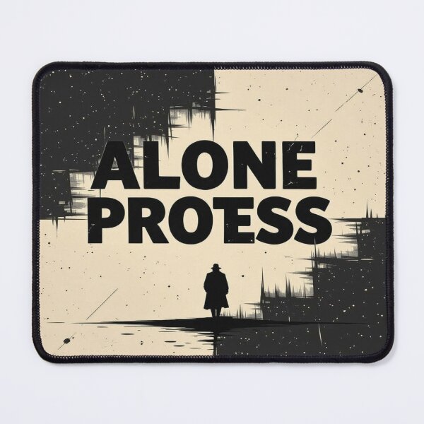 Item preview, Alone Process – Between shadows and digital disruption in monochrome solitude designed and sold by FotoworldEdel.