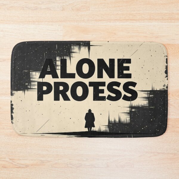 Item preview, Alone Process – Between shadows and digital disruption in monochrome solitude designed and sold by FotoworldEdel.