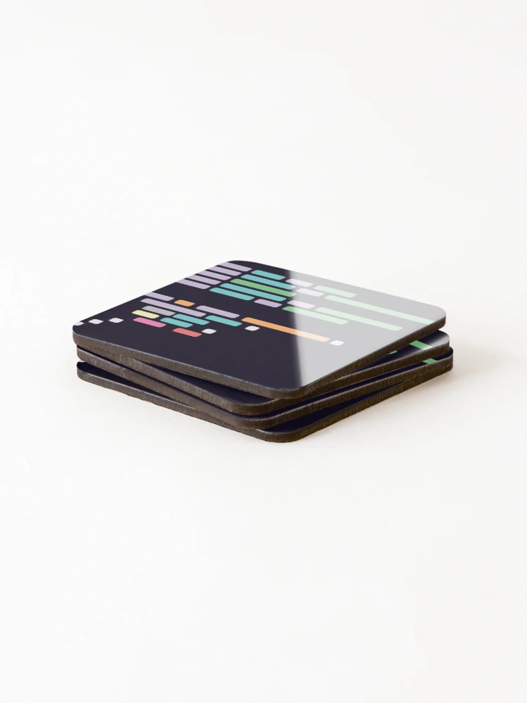 Thumbnail 4 of 5, Coasters (Set of 4), Code Syntax designed and sold by Delaney Hanson Art.