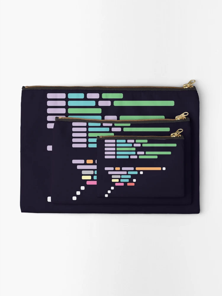 Thumbnail 2 of 4, Zipper Pouch, Code Syntax designed and sold by Delaney Hanson Art.