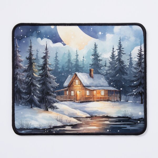 Item preview, Cozy Winter Night Watercolor 01 designed and sold by CharlieDesings.