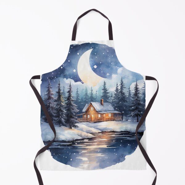 Item preview, Cozy Winter Night Watercolor 01 designed and sold by CharlieDesings.