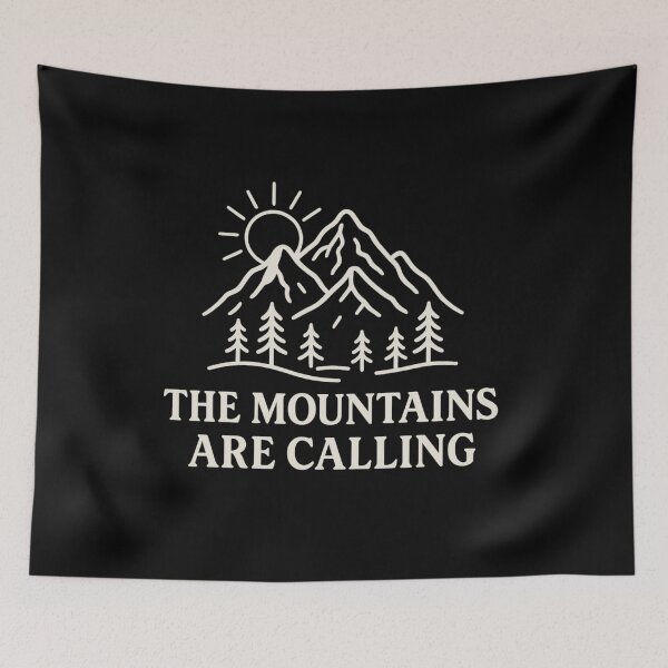 Item preview, The Mountains Are Calling | Minimalist Outdoor Adventure  designed and sold by BiomortoArts.