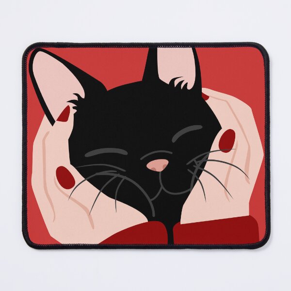 Item preview, cute black cat being cuddled designed and sold by Aome22.