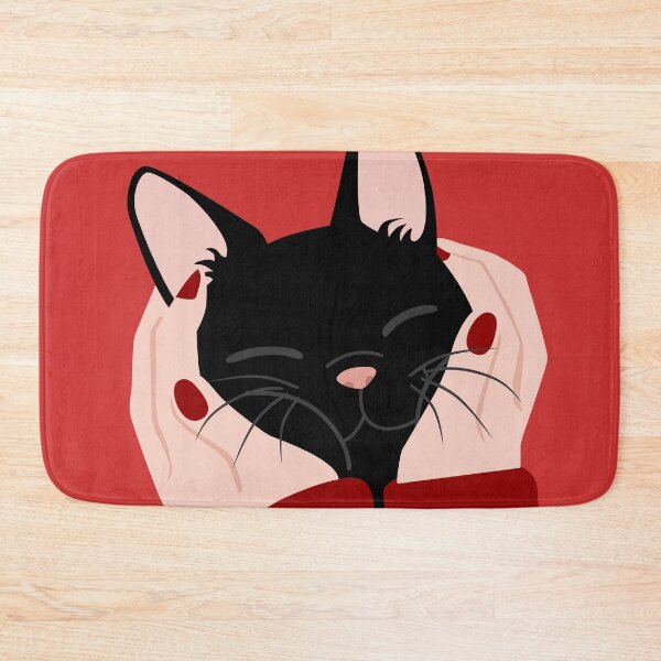 Item preview, cute black cat being cuddled designed and sold by Aome22.