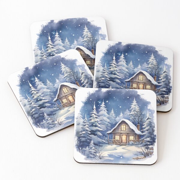Item preview, Cozy Winter Night Watercolor 06 designed and sold by CharlieDesings.