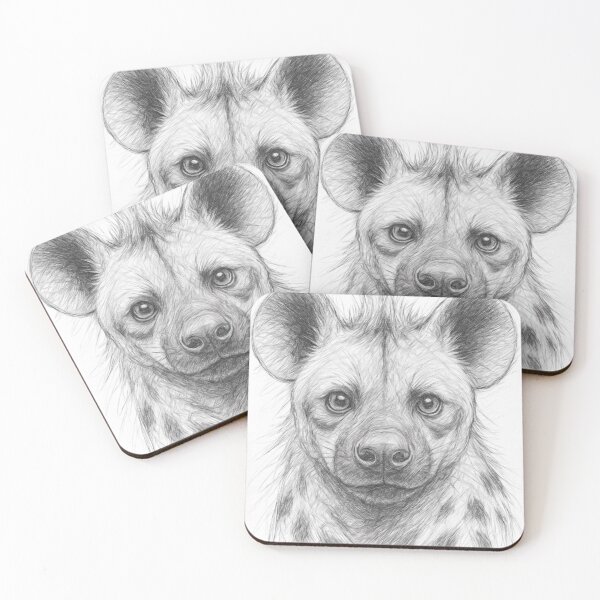 Item preview, Black and White Hyena Pencil Sketch designed and sold by Leon Woods Pencil Art.