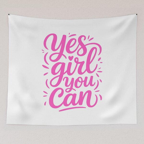Item preview, Yes Girl You Can! Inspirational Pink designed and sold by PMCreative.
