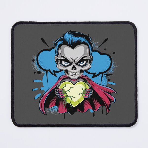 Item preview, Superhero Skull with Cracked Heart designed and sold by WeranovDesign.