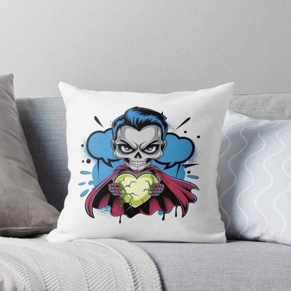 Item preview, Superhero Skull with Cracked Heart designed and sold by WeranovDesign.