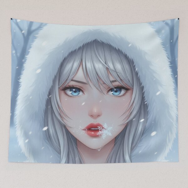 Item preview, A snowy portrait of a gorgeous waifu designed and sold by GerwantSHOP.