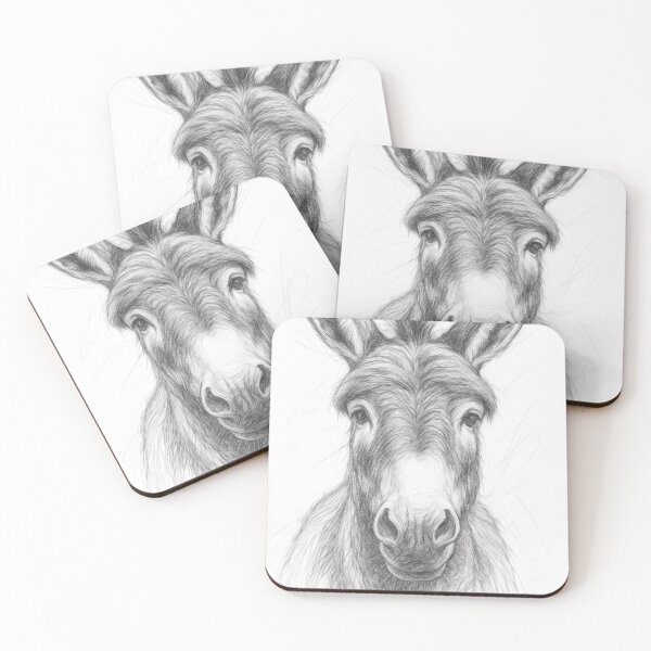 Item preview, Black & White Donkey Art designed and sold by Leon Woods Pencil Art.