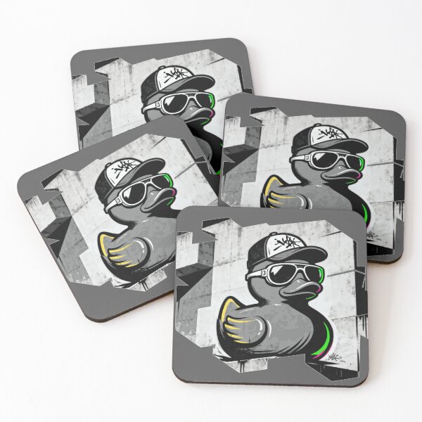 Item preview, Geometric Urban Rubber Ducky Wearing Shades and Hat Graphic, Bold, Comic, Sharks, Vector, designed and sold by markmm9.