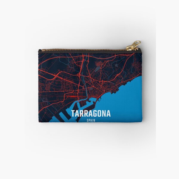 Item preview, Tarragona Red & Blue Minimalist Map designed and sold by HomeLivingCo.