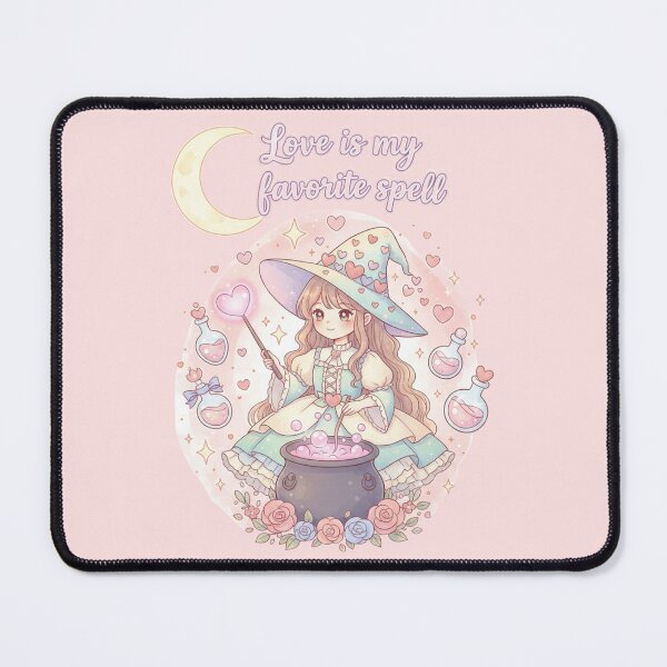 Item preview, Love Is My Favorite Spell – Cute Romantic Witch designed and sold by scfnee.