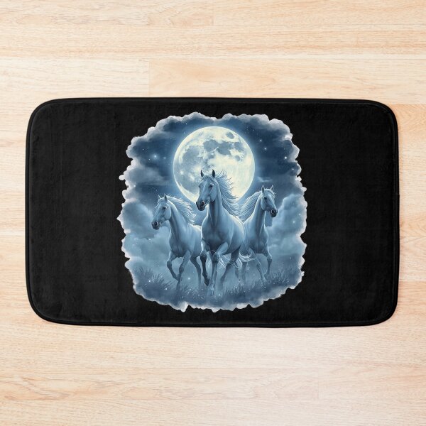 Item preview, Three Horse Moon – Majestic Horses Under the Full Moon designed and sold by Lunaria Arts.