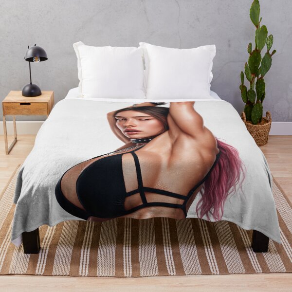 Item preview, Beautiful sexy woman posing with her arms up showing her armpits sweating designed and sold by Vintage Designs +.